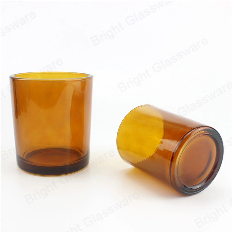 8oz 16oz Amber Glass Candle Jars Tumbler Glass