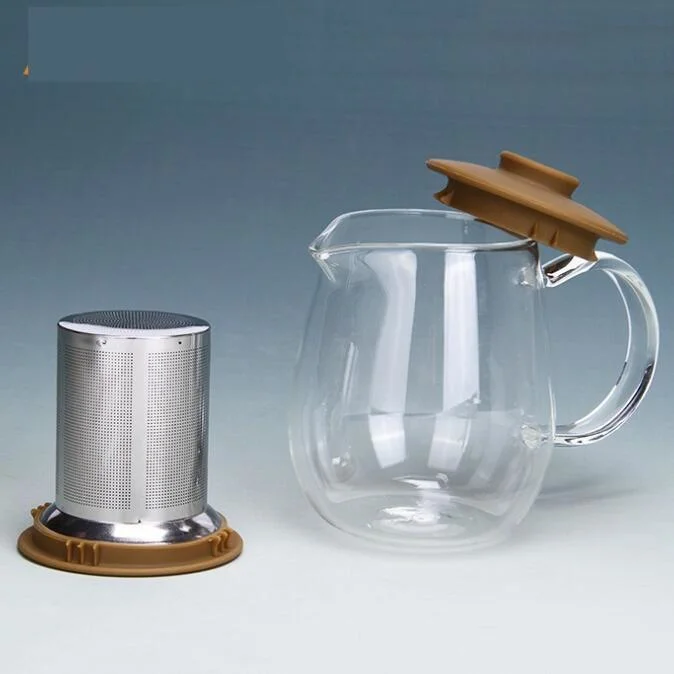 600ml Pyrex Teapot Gift Teapot Hand Made Glass Tea Pot with Infuser