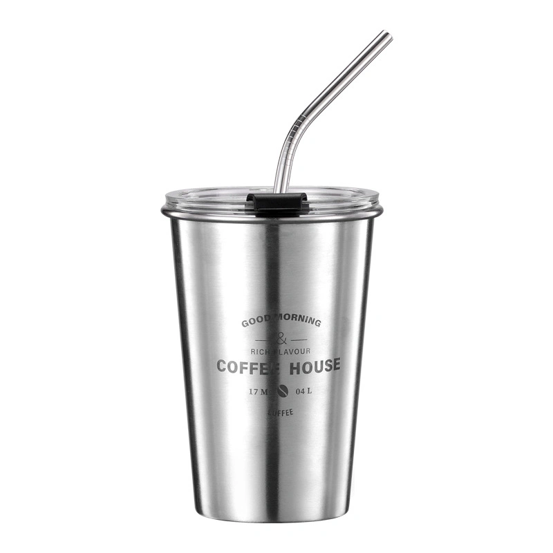 Camping Outdoor Household Office Cup Water Coffee Mug Glass Stainless Steel Tumbler