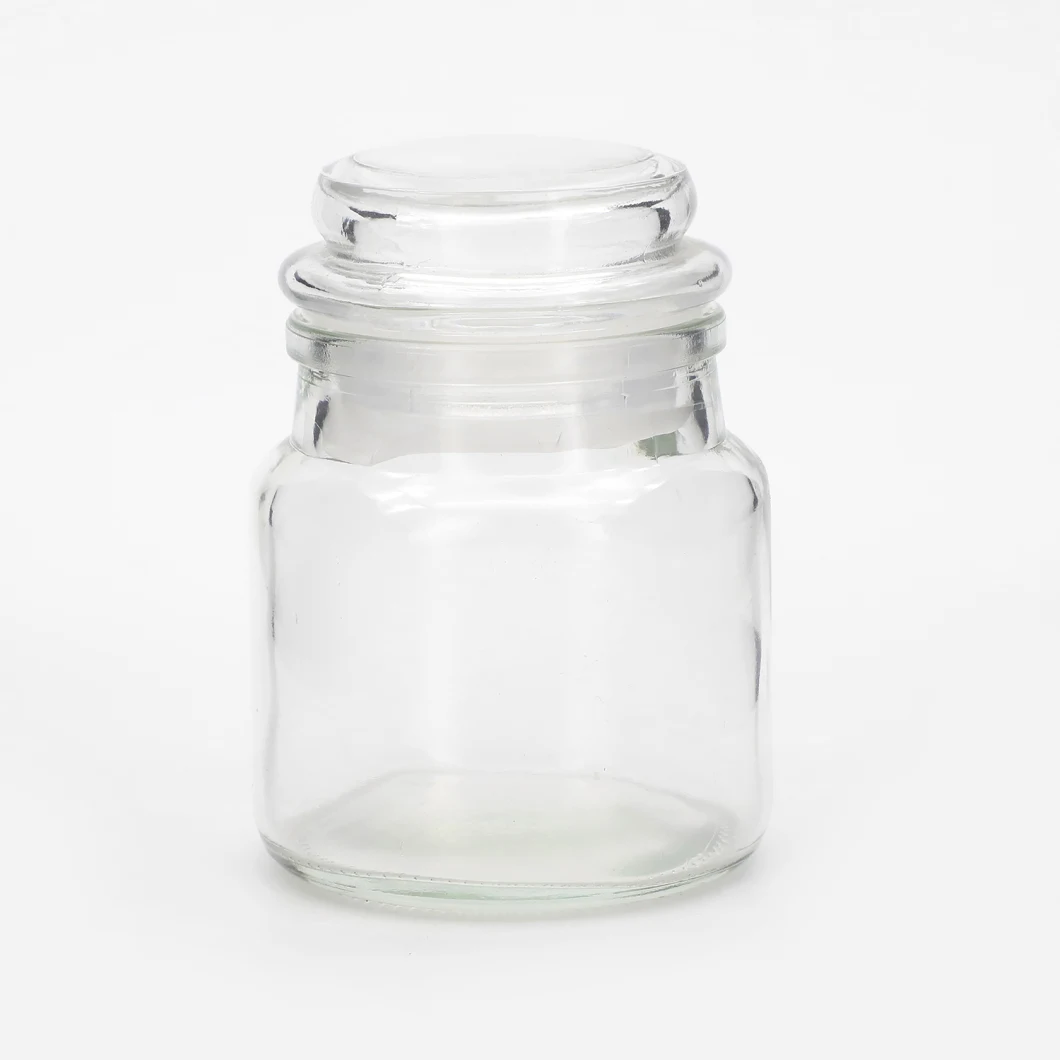 Wholesale 2.5 Oz/120ml Clear Round Glass Candle Jar Glass Candle Cup Glass Candle Bottle Glass Candle Container for Candle Making with Glass Lid