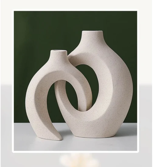 Fiori moderni e minimalisti all'ingrosso degli accessori della decorazione della casa del vaso di astrazione