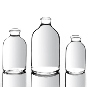 Bottiglia in vetro trasparente