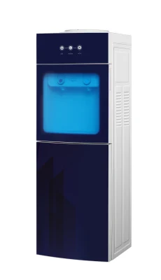 Distributore di acqua calda e fredda in vetro temperato con armadio frigorifero