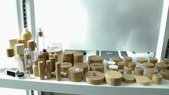 Flacone per imballaggio cosmetico in vetro di bambù da 50 g