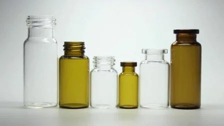 Flaconi medici o cosmetici in vetro tubolare o sagomato trasparente e ambrato