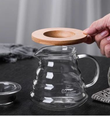 Caffettiera in vetro resistente al calore da 360 ml con carta da filtro per caffè, caffettiera in vetro nuvola