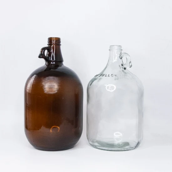 Caraffa per growler in vetro ambrato da 32/48/64/80/96/112/128/144/160oz 1-5L con manico e coperchio a vite