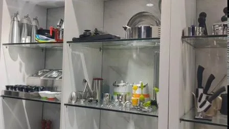 Contenitori in vetro per cucina all'ingrosso con coperchio a vite in alluminio argentato