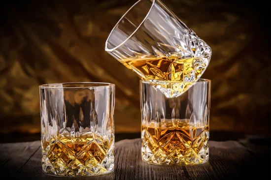 Bar all'ingrosso 10 once Old Fashioned Twist Whisky Bicchiere in vetro 310ml Accessori bar Bicchiere Rock Cocktail Degustazione di whisky Vetreria per whisky Vino Acqua Spirito Birra