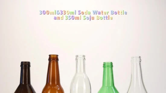 Bottiglia di vetro Soju per acqua gassata Vista da 300 ml 330 ml 350 ml